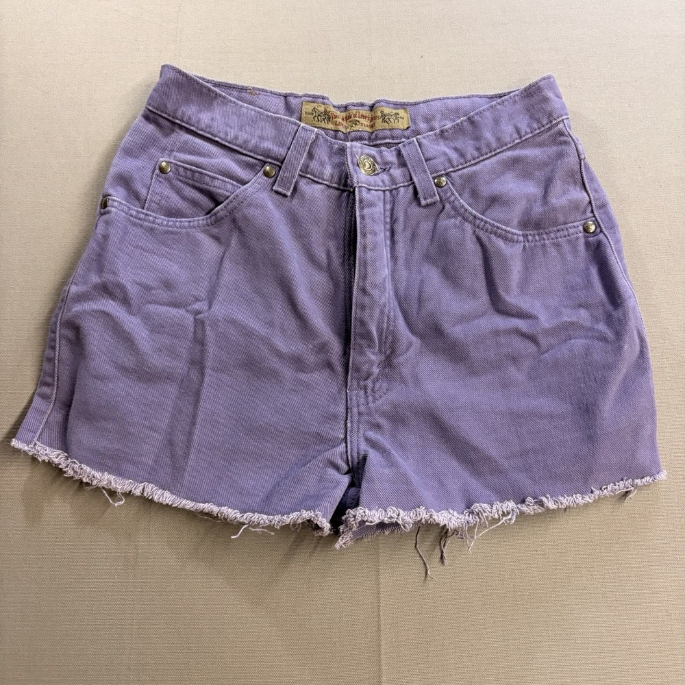 Levis 900 Series Cut Off Shorts Womens 9 Purple Denim Cotton 5-Pocket USA Made